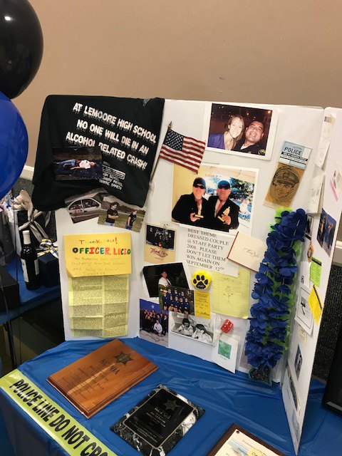 There were several displays honoring the 32-year-career of Lemoore Sergeant Oscar Lucio.